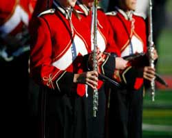 picture from iStockPhoto of flutists in a marching band